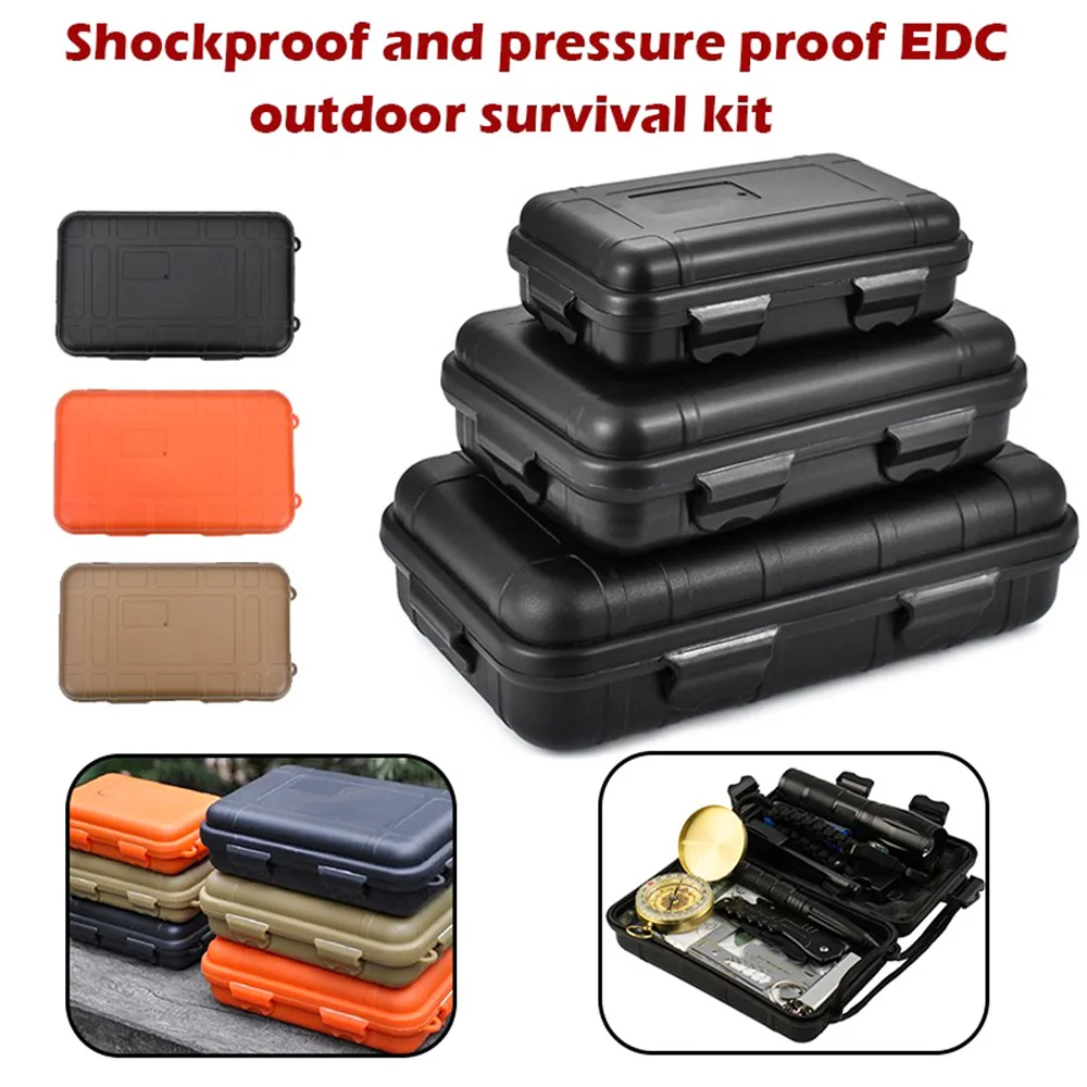 Storage Box Waterproof Shockproof Dustproof Pressure-Proof Airtight Container with Foam Case Holder Survival Tactical Equipments