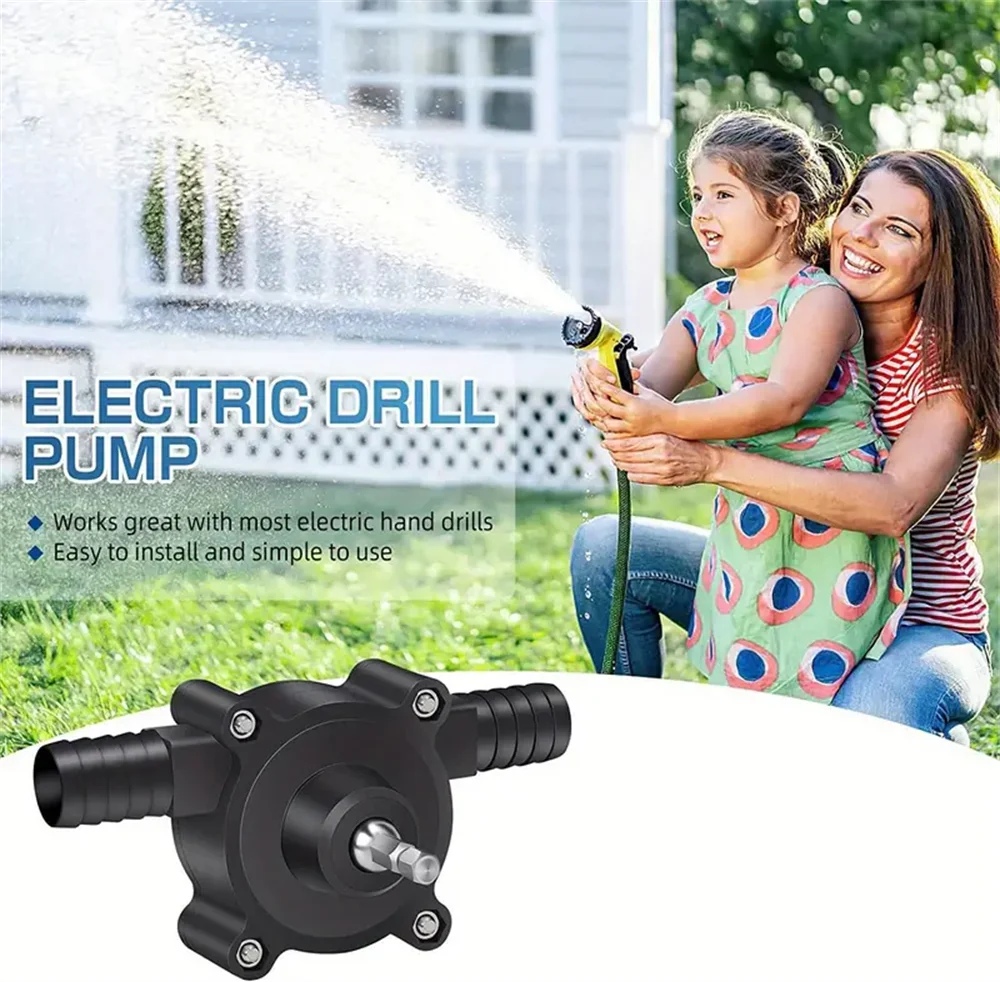 Portable Electric Drill Pump Self Priming Liquid Transfer Pumps Small Household Water Pump Garden Outdoor Tool