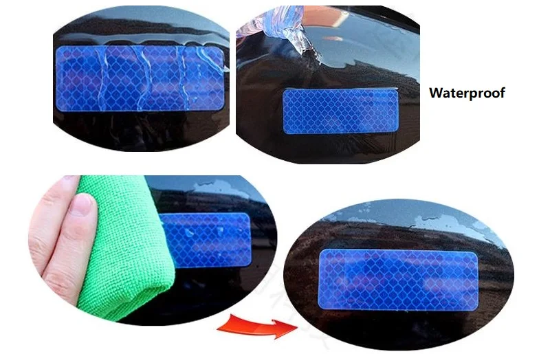 4 cm x 3 m/Rolle, reflektierende Acryl-Klebeaufkleber, Verkehrssicherheitswarnband, Auffälligkeitsaufkleber, Dekoration, Vinylfolie – Detail 11