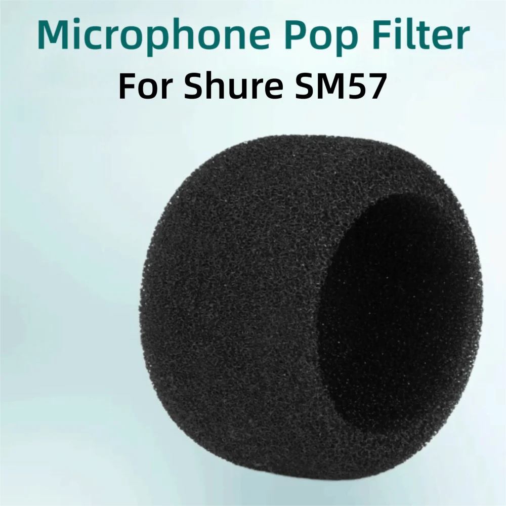 Capa de Substituição para Microfone com Espuma Flocada, Filtro Anti-vento para Microfone, Capa para Microfone Shure SM57