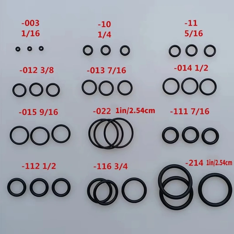36pcs Dives Seal Rings ปะเก็นยางดำน้ำถังท่อควบคุมวาล์วควบคุมแหวนปิดผนึกแหวน