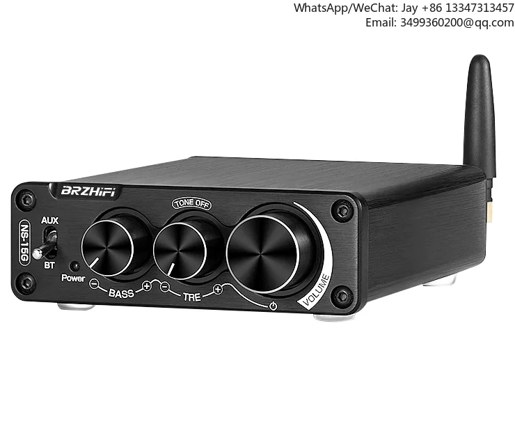 

Brzhifi 100W+100W Bt5.0 Digital Power Amplifier for Home HiFi Stereo Power Amplifier TPA3116 high and low pitch