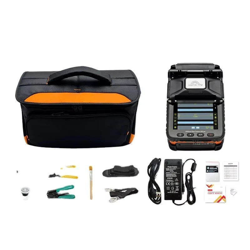 Newly Released AI-5 Pro Optical Fiber Fusion Splicer 6 Motors Core Alignment FTTH IP POE Network Use Signal Fire