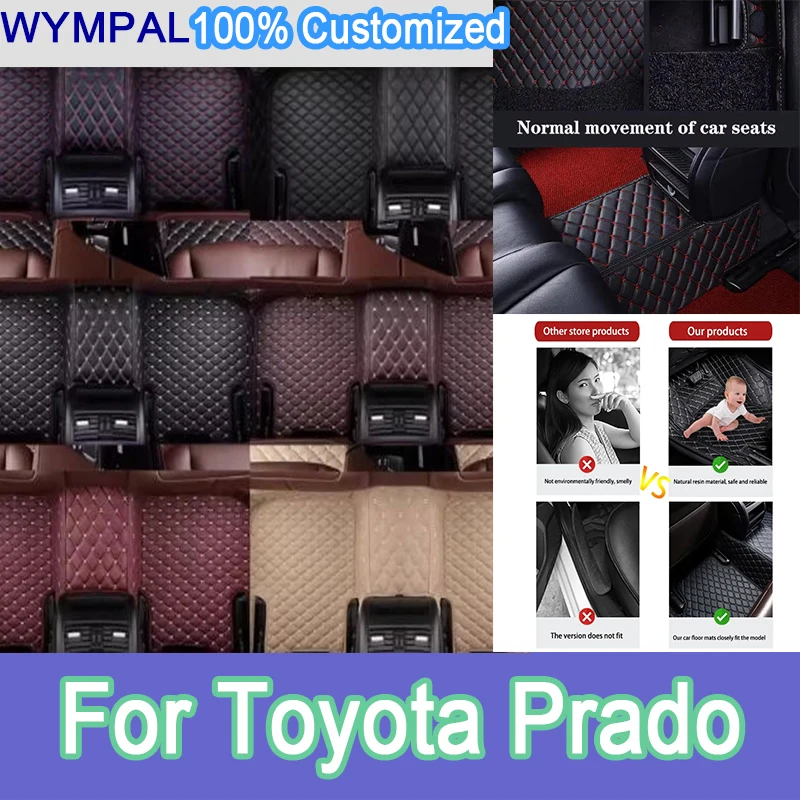 

Luxury Car Floor Mats For Toyota Prado 150 2020 2019 2018 2017 2016 2015 2014 Protect Styling Parts Auto Carpets Accessories