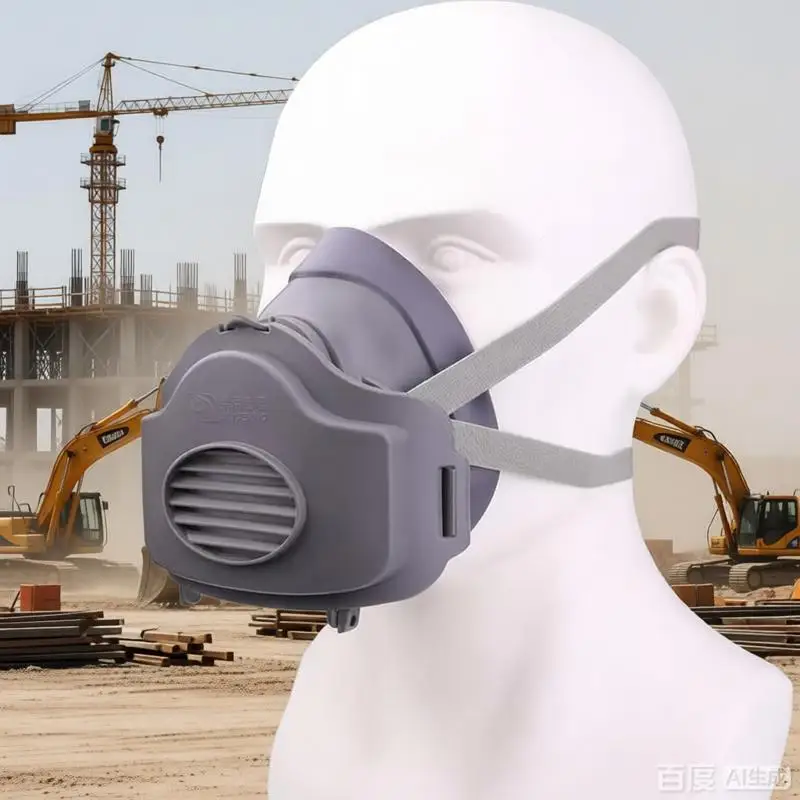 Half Face Dust Mask Dust-Proof Respirator Soft Rubber Work Face Mask For Polishing Builder Carpenter Cleaner Work Safety