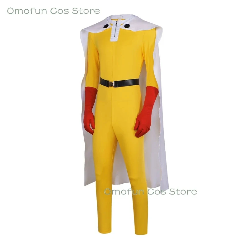 s,3'g\7;ONE PUNCH-MAN Saitama Cosplay Costume Cape Boots Mask Wanpanman Anime Roleplay Clothes Halloween ACG Gathering 4;b,7\k/8 view 3