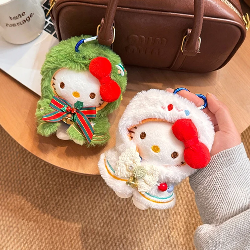 

Kawaii Sanrios Hellokittys Plush Keychain for School Bags Soft Cute Charm Gift for Women Girls Perfect Backpack Hanging Decor