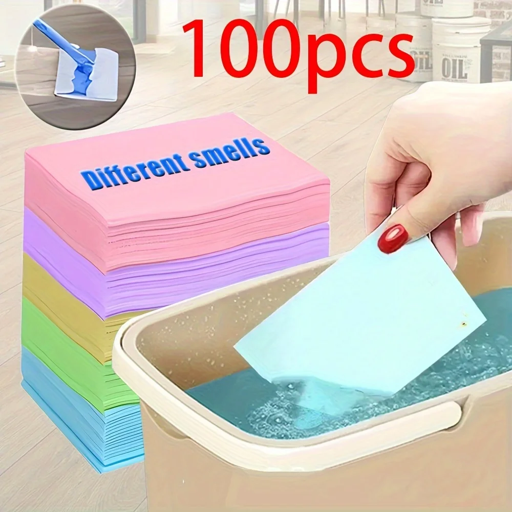 Multipurpose Floor Cleaner Mops - 150/100pcs with Variety of Scents, Perfect for Tiles, Kitchen, and Bathroom