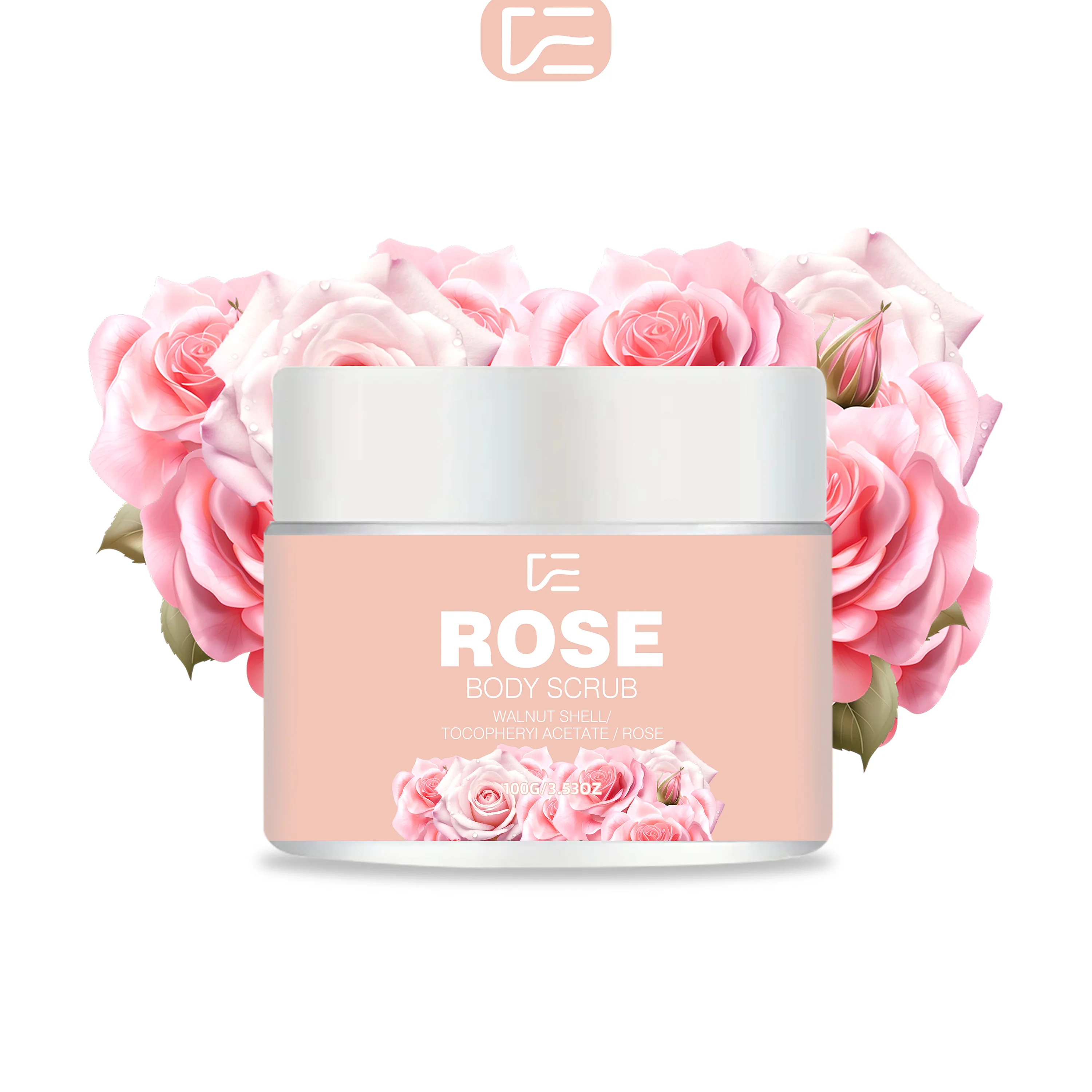 

veérenae ROSE BODY SCRUB с грецким орехом: нежное отшелушивание для всех типов кожи, питательная текстура мороженого