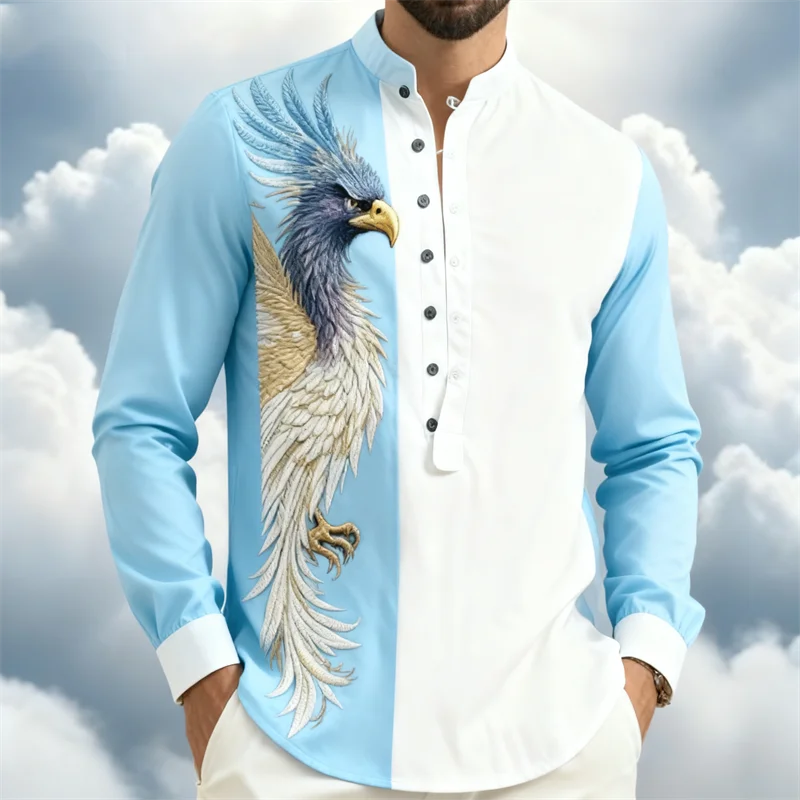 

Men's shirt button up shirt Hawaiian clothing 3D printing 7-color animal fashion casual long sleeved comfortable fabric