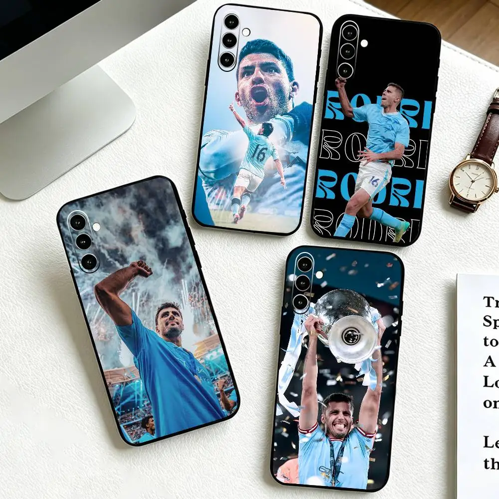 Football R-Rodri  Phone Case For Samsung Galaxy A73,A72,A71,A70,A53,A52,A51,Soft Silicone Black Cover