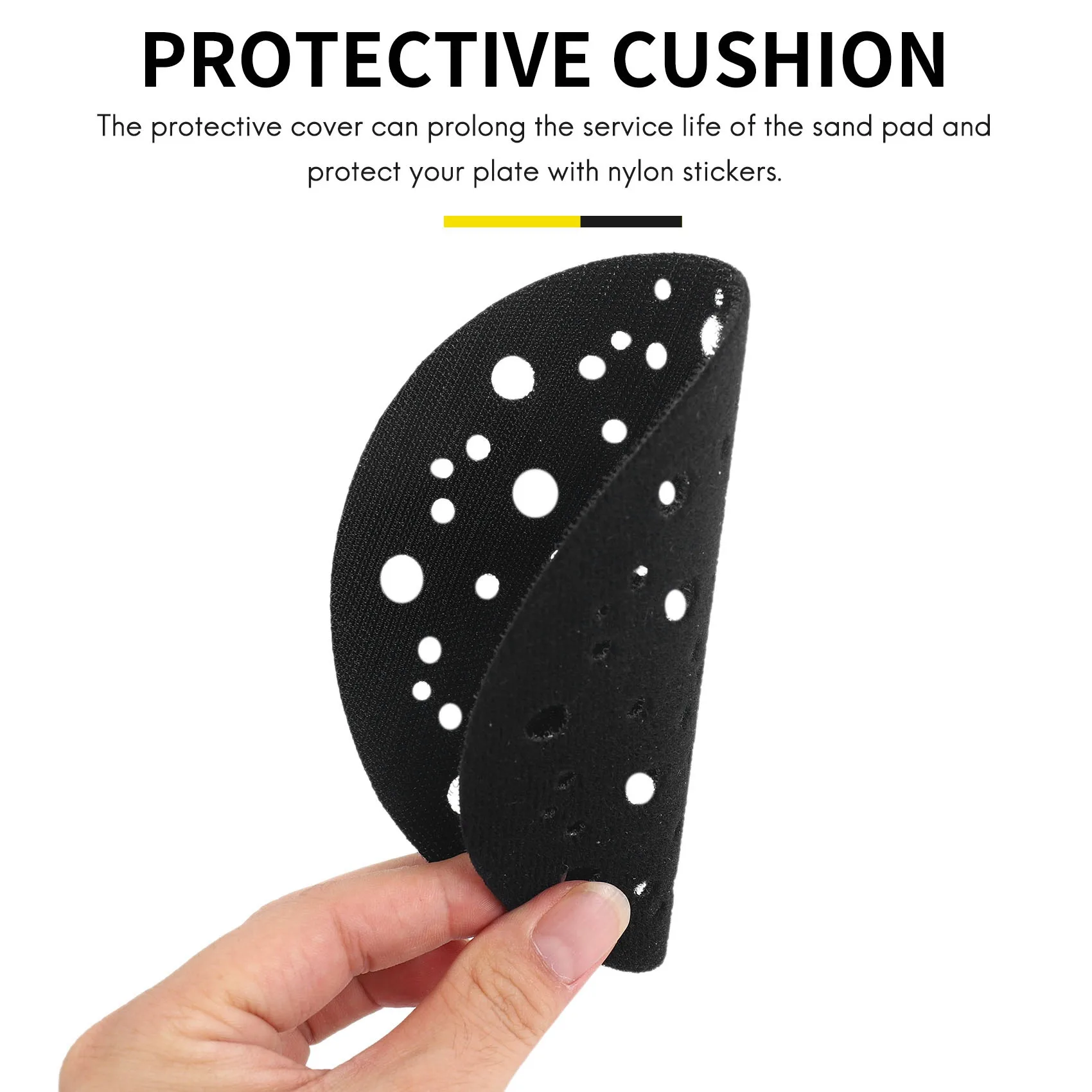 A84E-5 Pcs Protective Pad Ø 150Mm 67 Holes To Protect Your Sanding Pad Self-Adhesive Nylon, Protective Pad