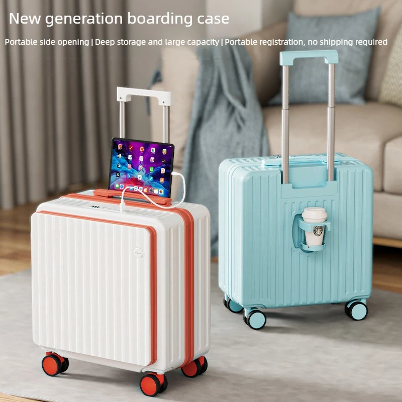 

Комплект ручной клади: чемодан на колесах с новой боковой застежкой, 20-дюймовый компактный чемодан с кодовым замком для путешествий