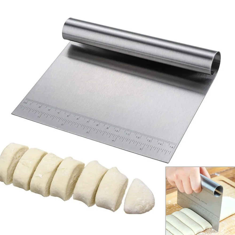 Stainless Steel Scraper for Baking, Cake, Sachima Cream, Sausage, Flour, Cut Dough, Baking Scrapers, Multipurpose Cutting Knife