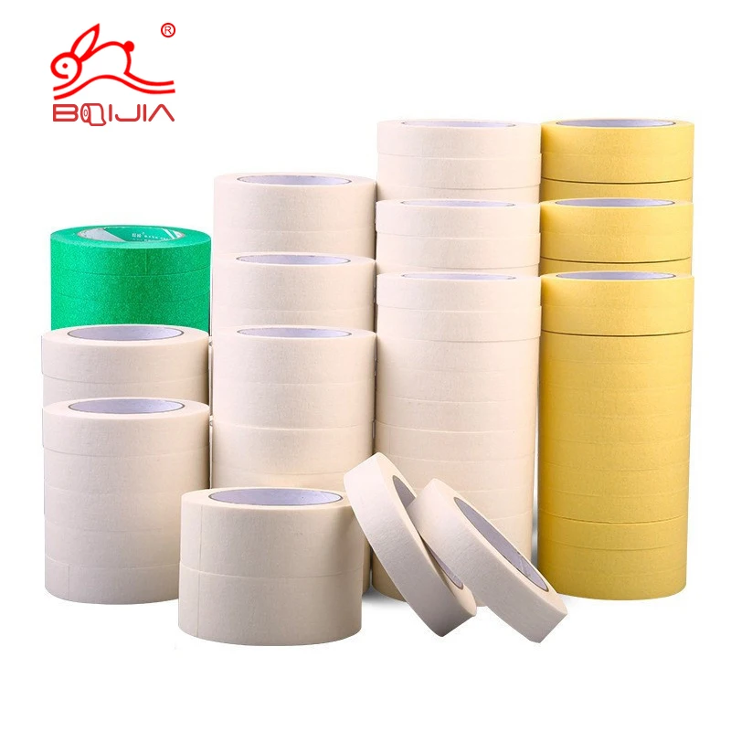 10 pieces.custom.Factory custom 48mm 2inch Automotive masking tape jumbo roll Crepe Paper Masking Tape Colored Adhesive