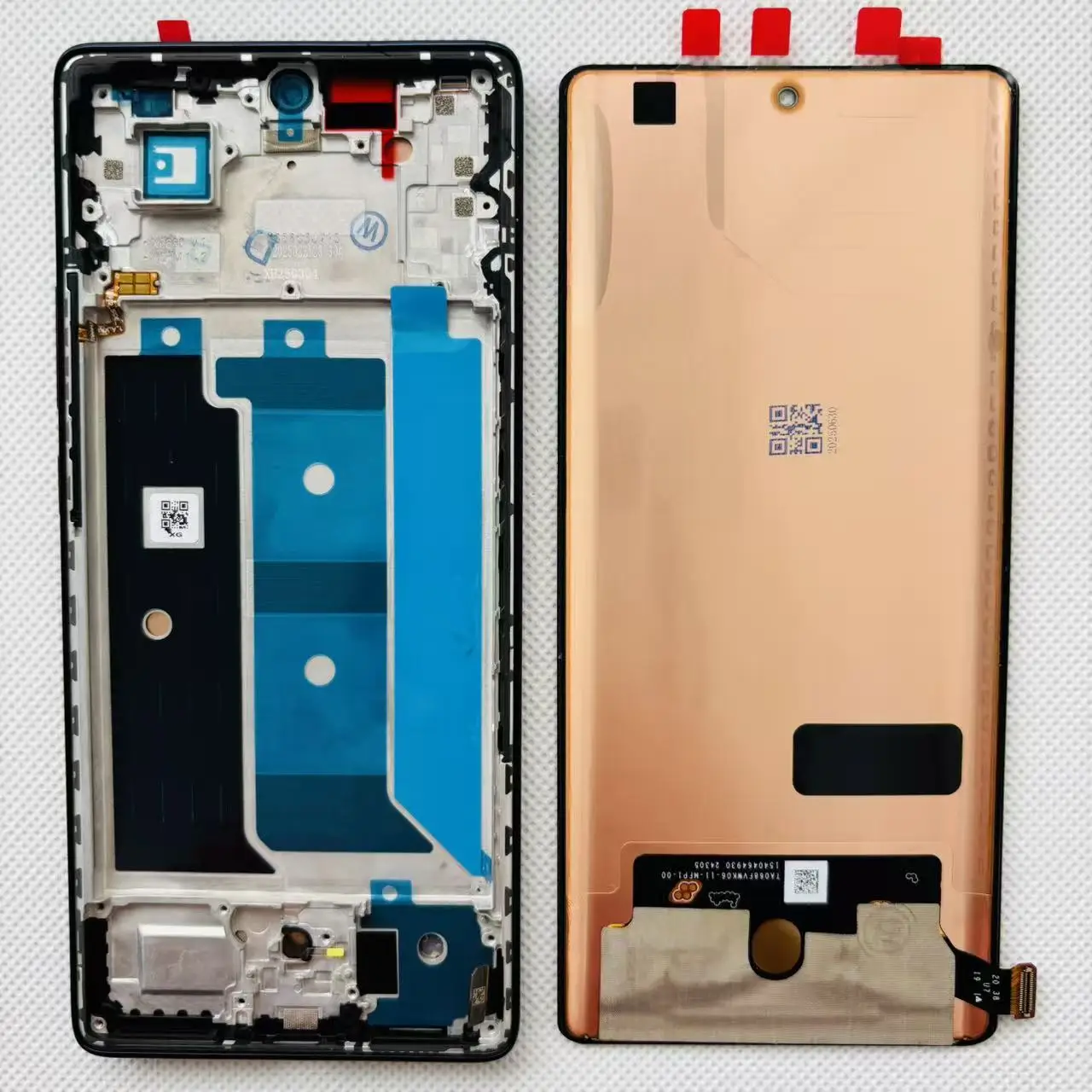 Oryginalny ekran AMOLED 6.78 cala do Infinix Hot 50 Pro Plus 4G LCD X6880, digitizer dotykowy do Hot 50 Pro 4G z ramką X6881 — zdjęcie produktu 2