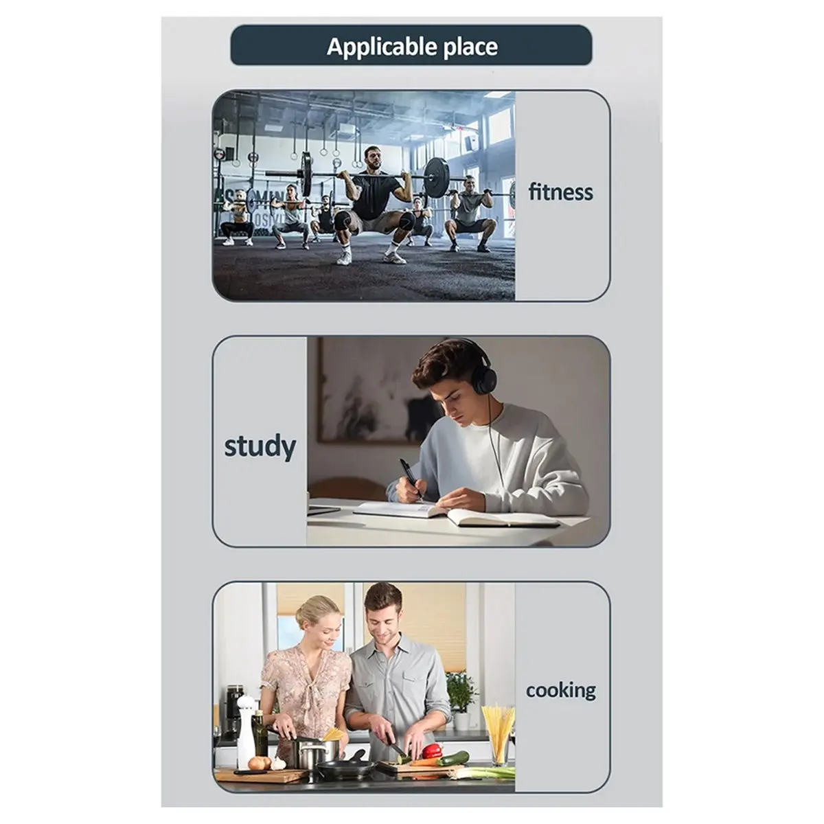 ABPP Digital Kitchen Dual Group Cycling Timer Three Timing Options,Mute/Turn Off Memory Function Timer for Cooking Studying