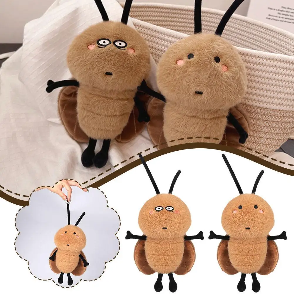 20cm Cute Plush Toy Cockroach Doll Creative Plush Toy Cartoon Cockroach Toys for Kids Girls Throw Pillow Gifts R8Z8