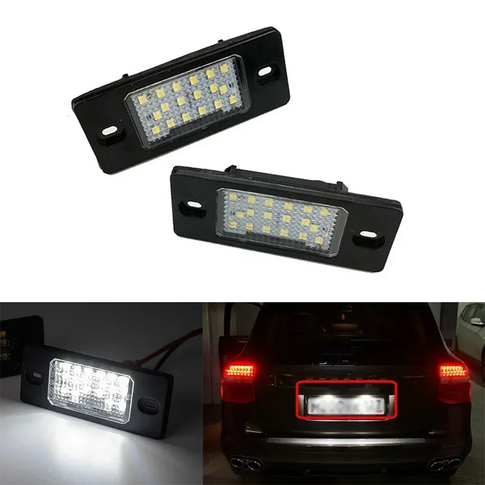 

1Pair Led White Number License Plate Lights For 955 957 2002-2010 For Golf 5 Variant For Passat Car Accessories