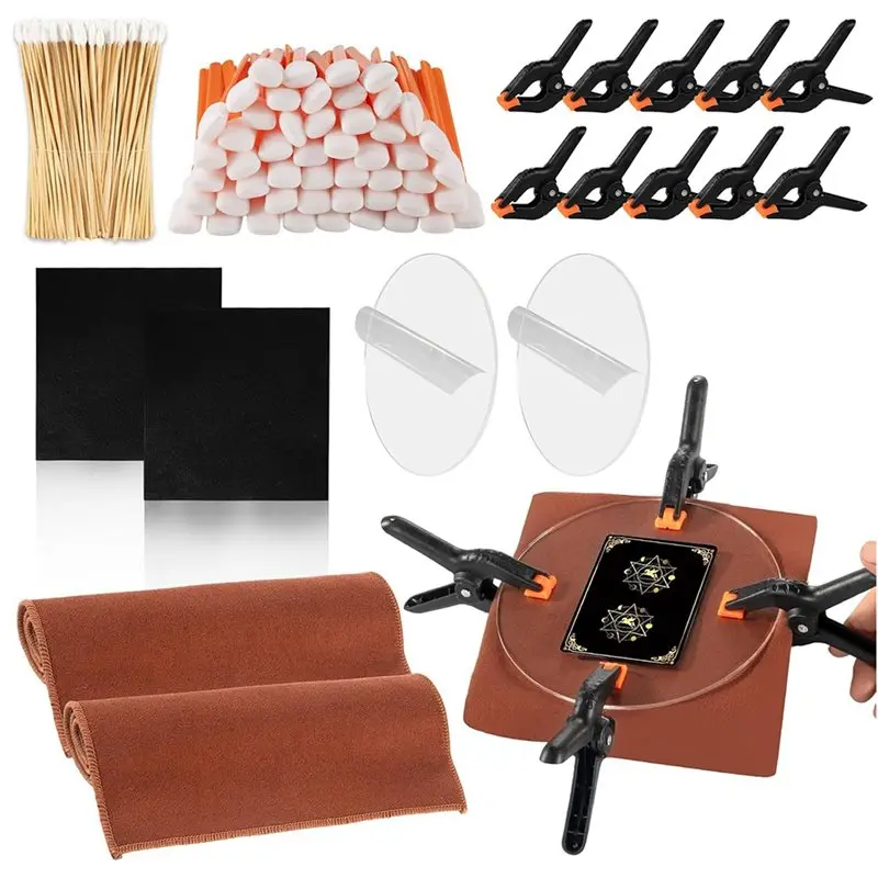 New-Ultimate Card Restoration& Flattening Kit-166-Piece Trading Card Cleaning Set For Collectors