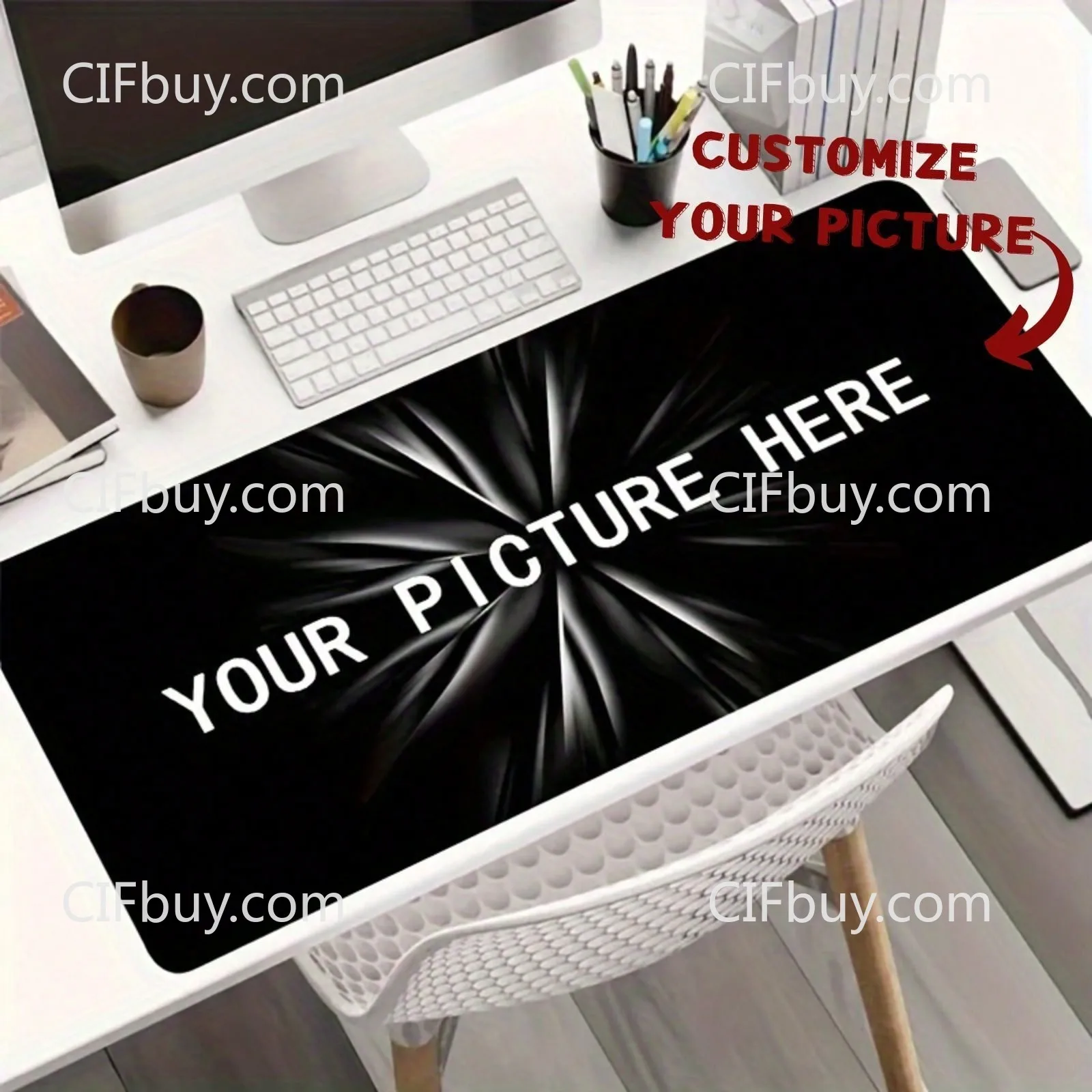 Personalized Custom Photo Desk Mat With Anime Gaming Design, Seasonal Decor for Back‑to‑School, Winter, Autumn & Holiday Present