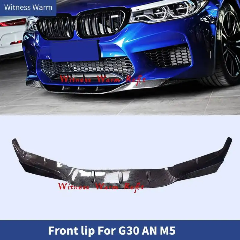 

High Quality Carbon Fiber Front Bumper Lip Splitter Spoiler for Bmw G30 G38 An M5 F90 Front Chin Body Kit 2017 2018 2019
