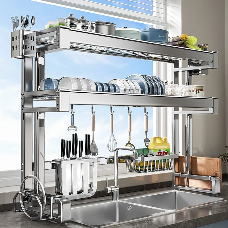 Egouttoir-a-vaisselle-en-acier-inoxydable-pour-evier-de-cuisine-multifonctionnel-pour-le-rangement-des-bols-et-assiettes-usage-domestique-hauteur-reglable-etagere-en-forme-de-l