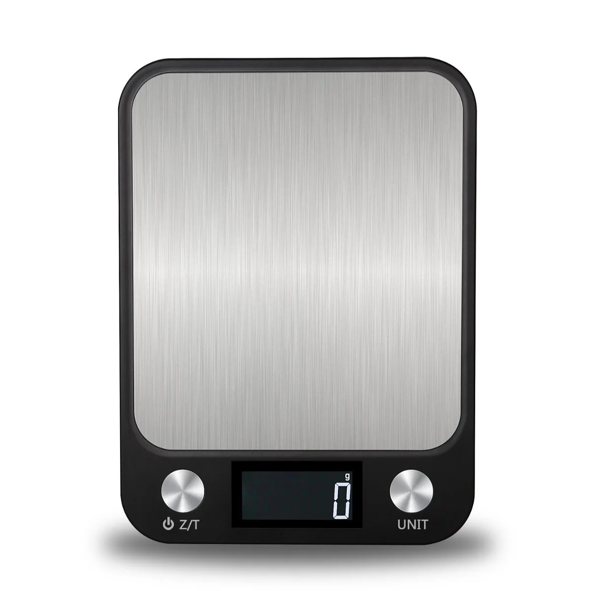 5kg/1g Kitchen Digital Scale Stainless Steel with g lb oz ml Units Backlit Display for Cooking Baking and Coffee Tasks