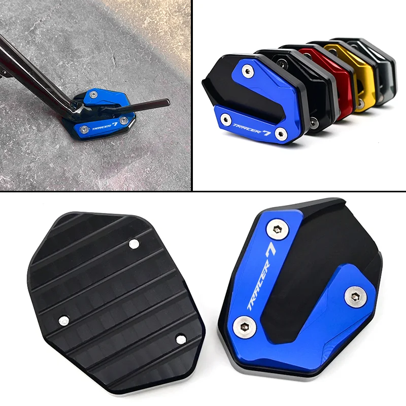 

For YAMAHA Tracer 7 GT tracer700 Tracer-700gt Motorcycle CNC Accessories Kickstand Foot Side Stand Enlarger Pad & Tire Valve