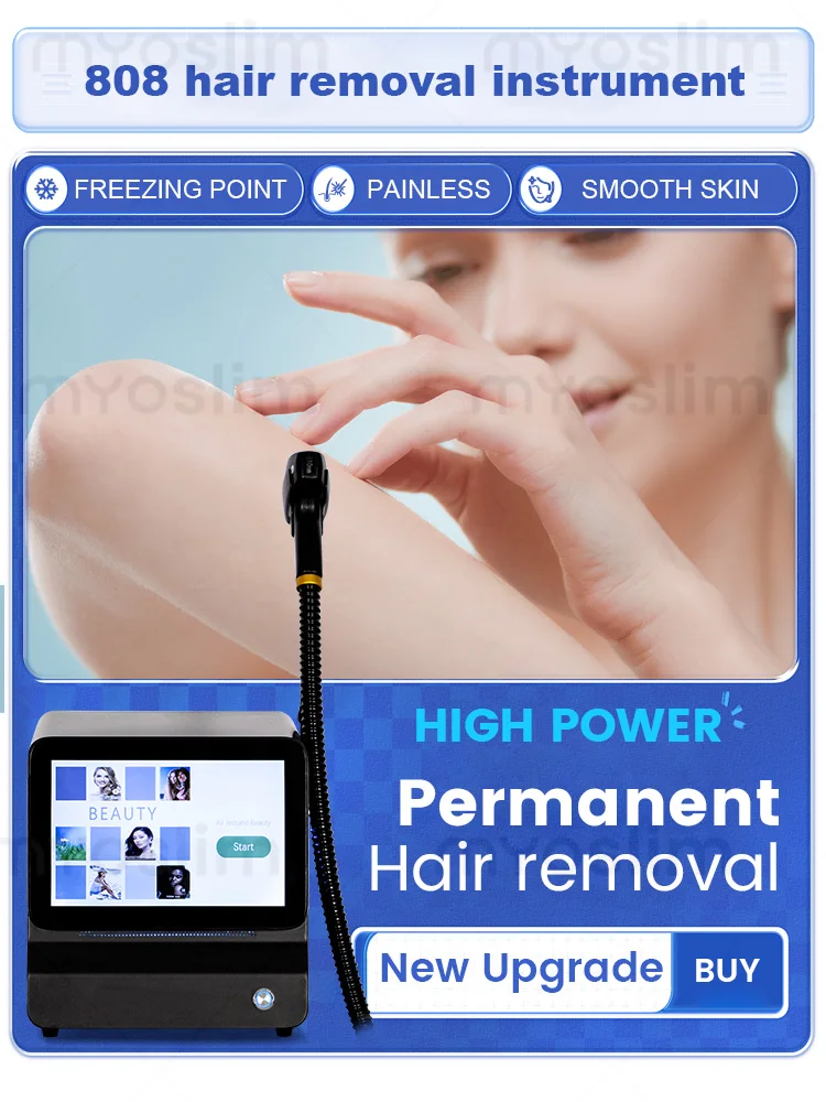 NUOVA macchina per la depilazione laser a diodi 808 810nm 3 lunghezze d'onda personalizzata 4000W ad alta potenza ICE Platinum Alexandrite indolore