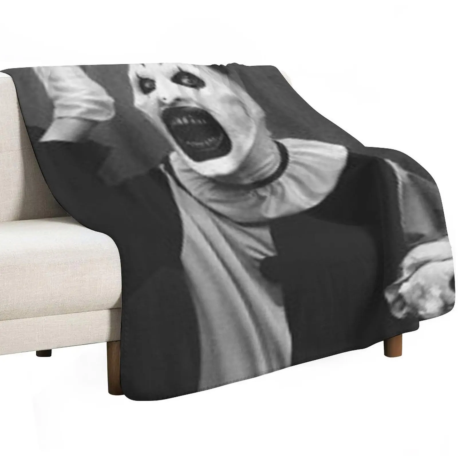 New Terrifier Art The Clown Horror Throw Blanket Giant Sofa for winter anime Heavy Thin Flannel Blankets