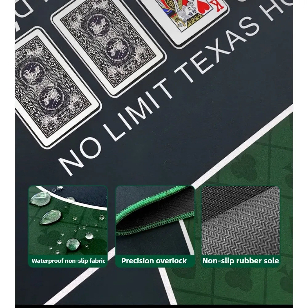 سجادة طاولة بوكر تكساس هولدم مقاس 120 × 60 سم، تصميم رائع ومبتكر مع غرزة قفلية، إكسسوارات ترفيهية مطاطية