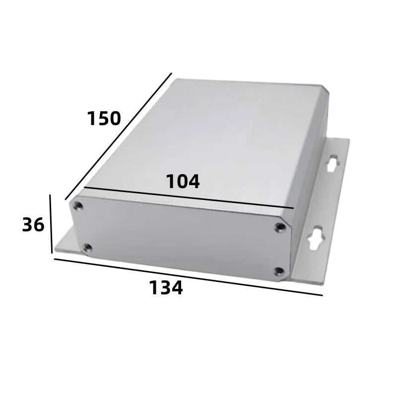Aluminum alloy shell aluminum profile box split body with ear battery shell PCB 150x104x36mm