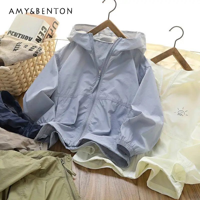 

Boys and Girls Sun Protection Thin Breathable Jacket 2026 New Summer Childrens Anti-uv Zipper Cardigan Air-conditioned Coats