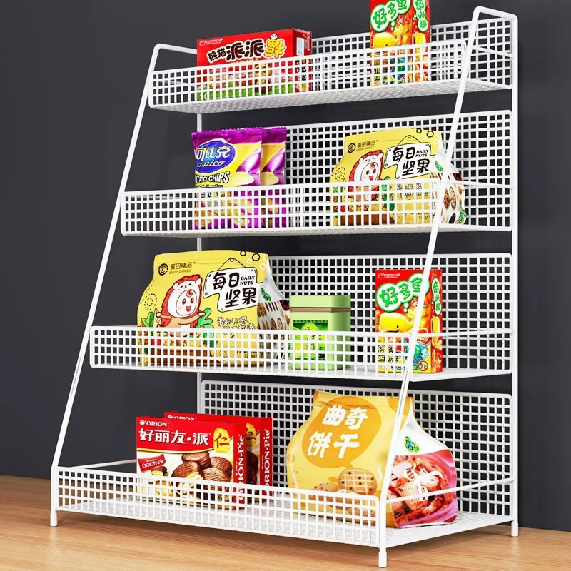 Carbon Steel Multi-Layer Snack Display Stand Kitchen Counter Top Storage Rack Small Food Item Organizer Kitchen Storage Shelf