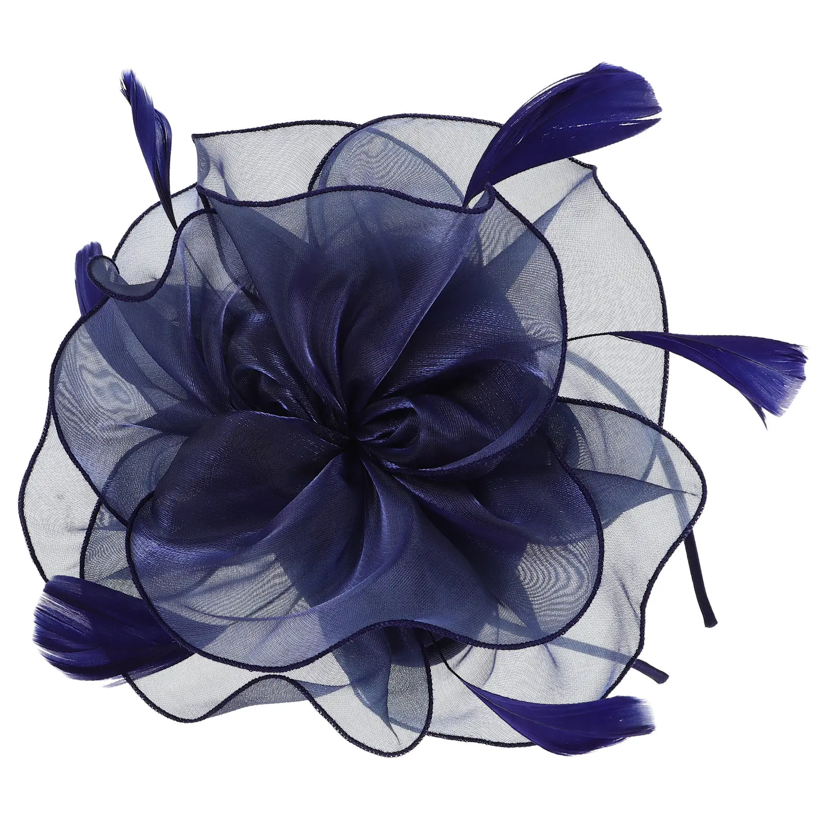 

Женская шляпка-фасцинатор: Элегантный головной убор с сеткой, цветами и перьями, в стиле ретро, для чаепития, косплея, заколка для волос, стильный аксессуар