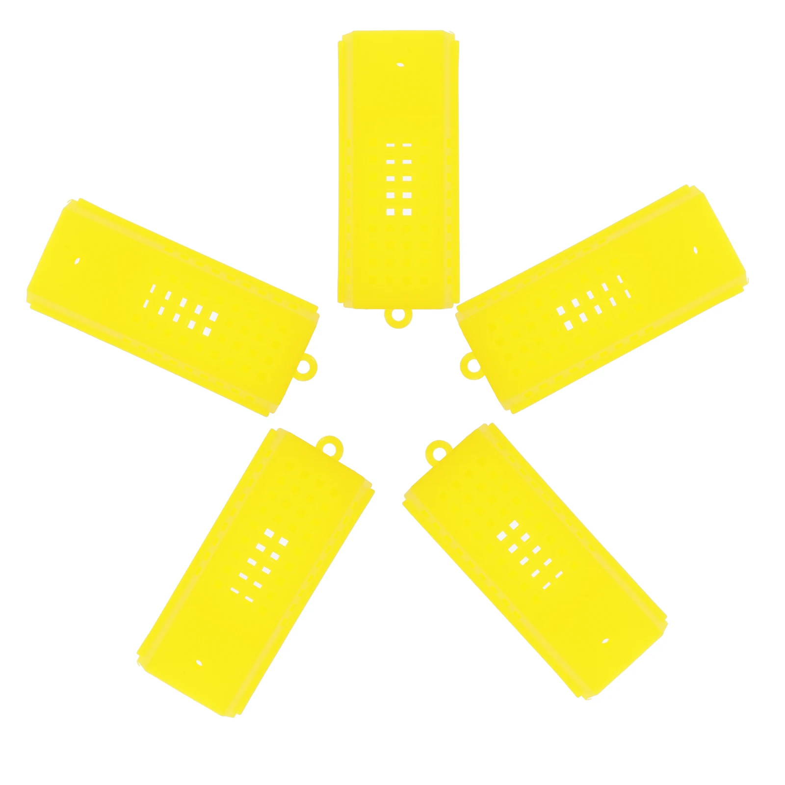 

5 Pcs Yellow Plastic Cage Rearing Cup Kit Catcher Beekeeping Tools Lightweight Portable Multifunctional Sturdy