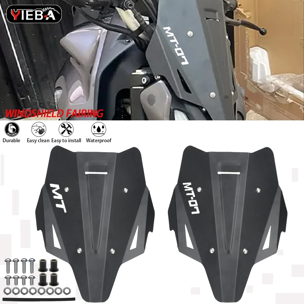 

Motorcycle Windshield Windscreen Deflector Fairing Cover For YAMAHA FZ07 FZ-07 MT-07 MT 07 2021 2022 2023 2024 MT07 Accessories