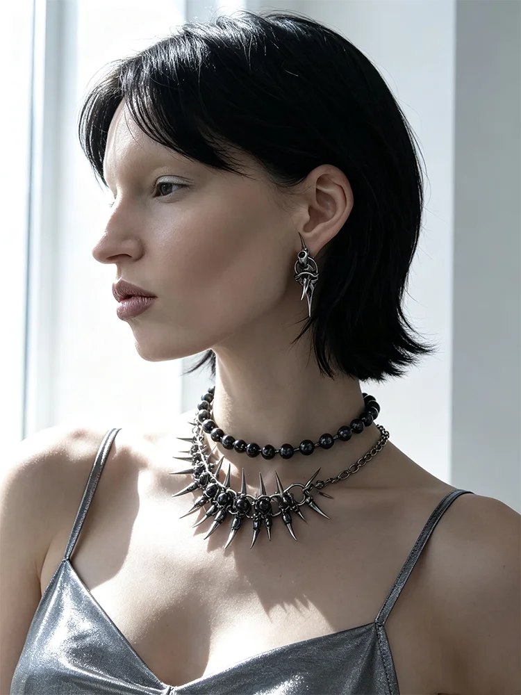 أقراط نحاسية بتصميم هيكل عظمي - مراجعة Street Fashion Earrings وسعره