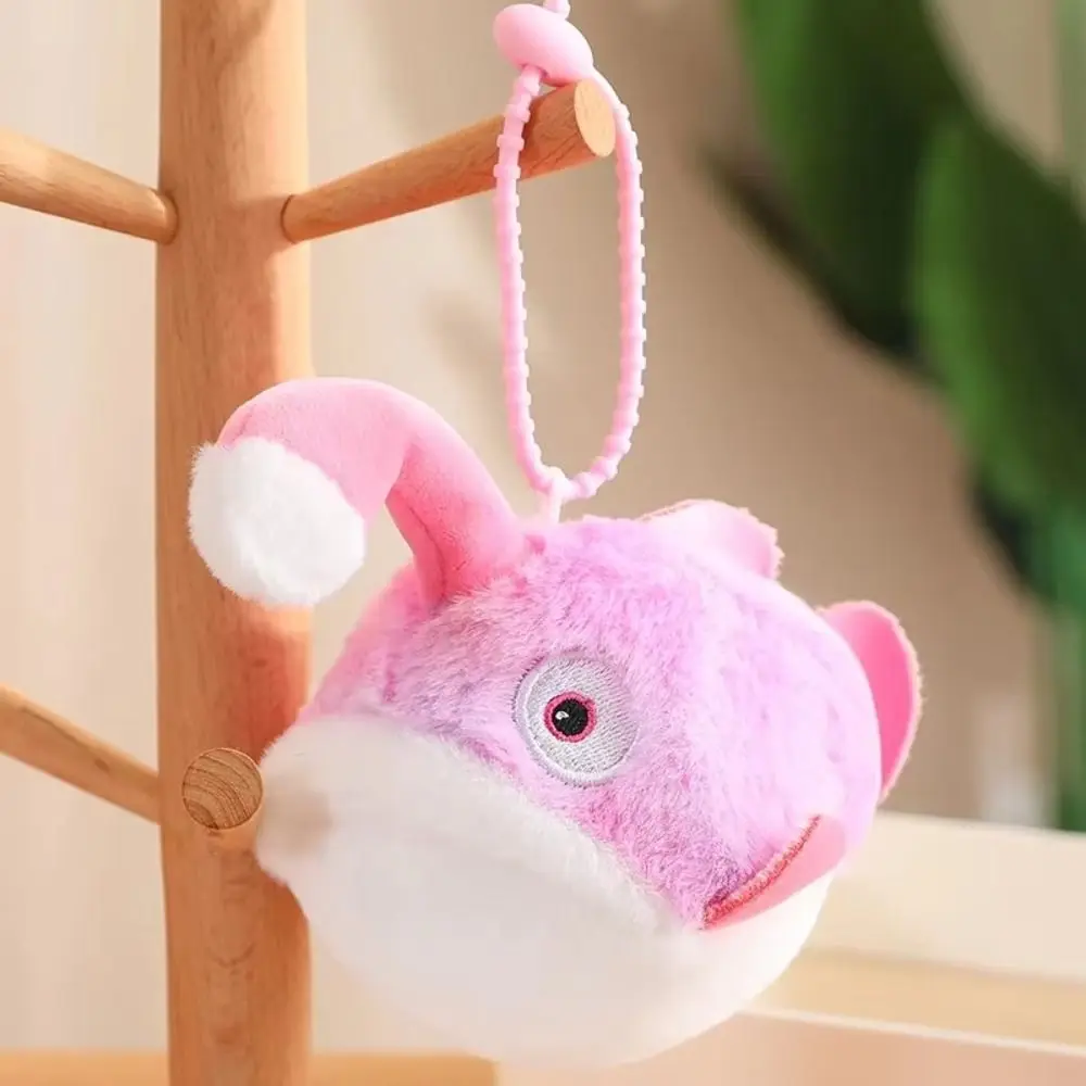 Simulation Bobo Angora Fish Plush Doll Cartoon Night Glowing Magnet Kiss Fish Keychain Funny Magnetism Glowing Fish Pendant