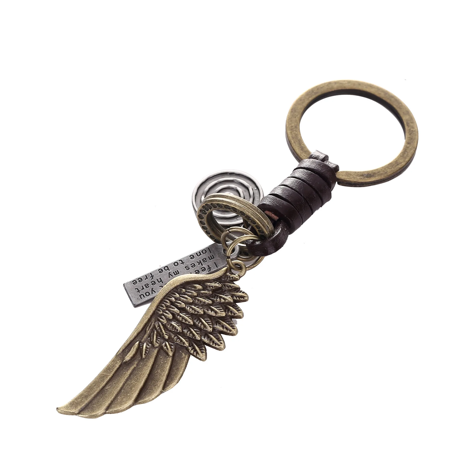 New model car keychain - creative small gift - genuine leather keychain - creative present - unique personalized gift - angel's