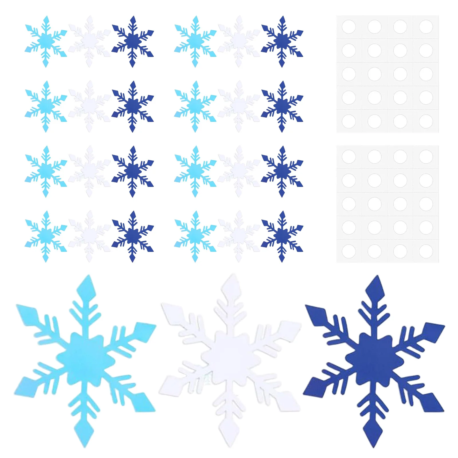 

1Set Paper Snowflake Cutouts 4Inch Bulk Pack Thick Cardstock for DIY Winter Snowflakes Arts Crafts Festive Holiday Party