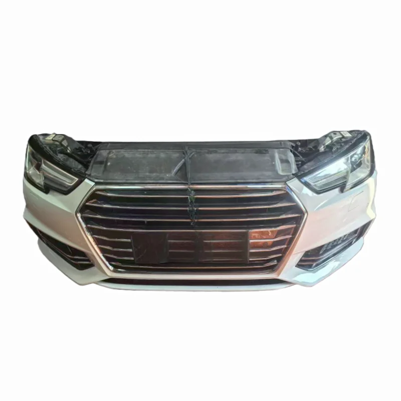 

For Audi A4/A4L 2017-2020 Front Bumper with Headlight Nozzle Plastic+ABS Used Replacement