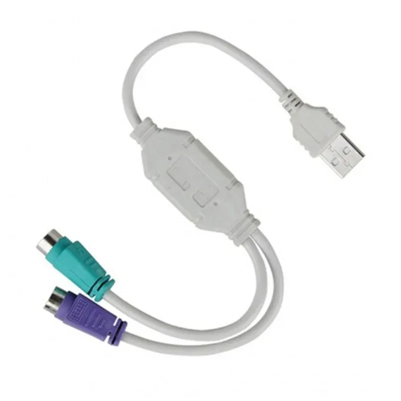 1PC USB Male To PS/2 PS2 Female Converter Cable Cord Converter Adapter Keyboard