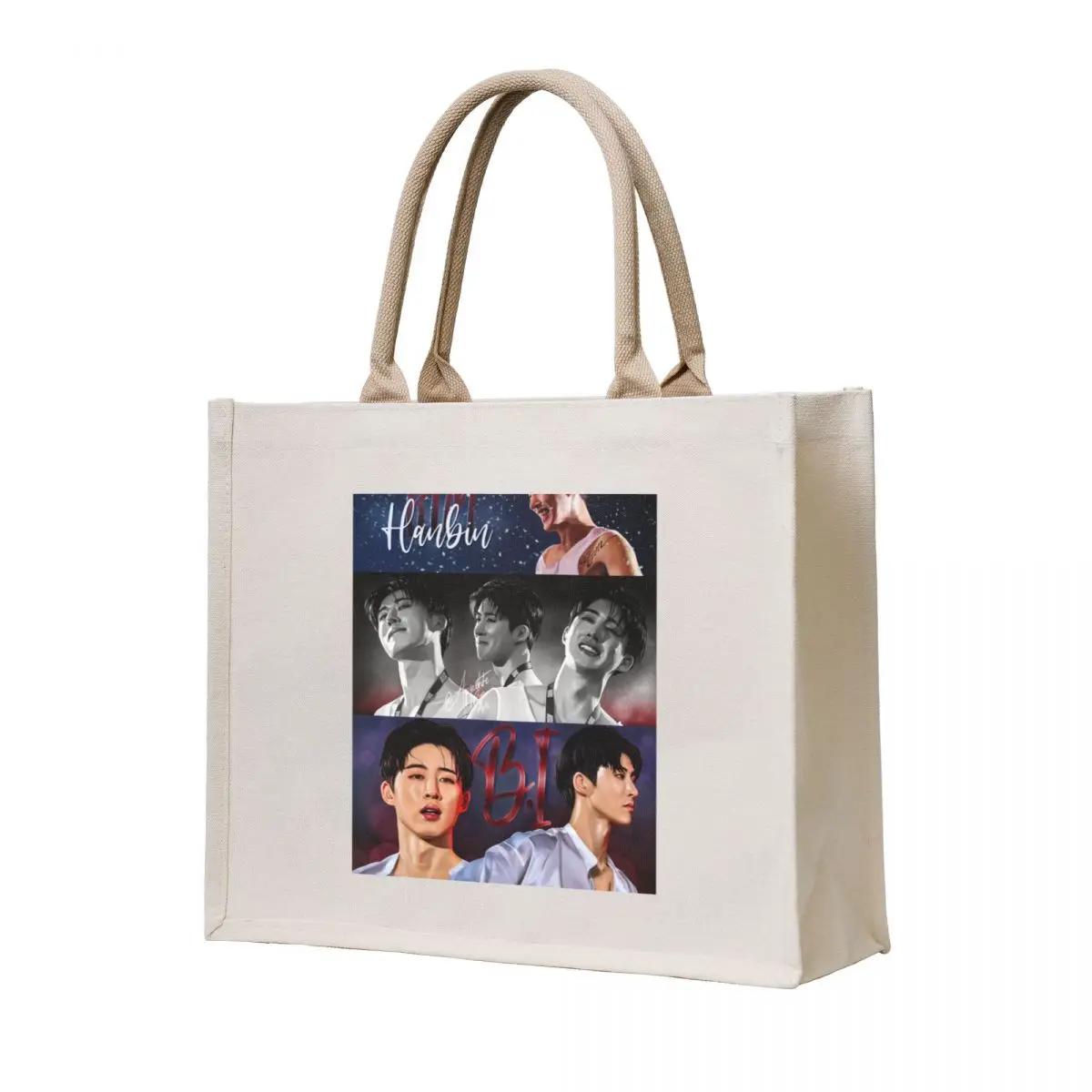 

Kim Hanbin / B.I. Tote Bag reusable grocery bags canvas shopping bag tote bags cloth bags cute tote bag