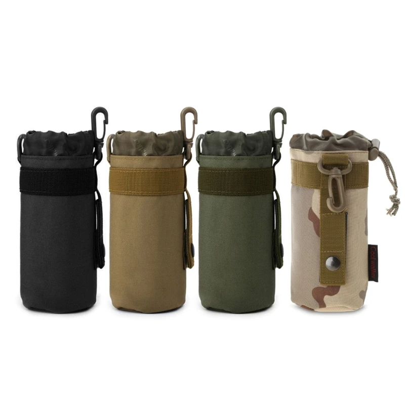 Webbing Tactic Water Bottle Drawstring Bottle Holder Hiking Travel