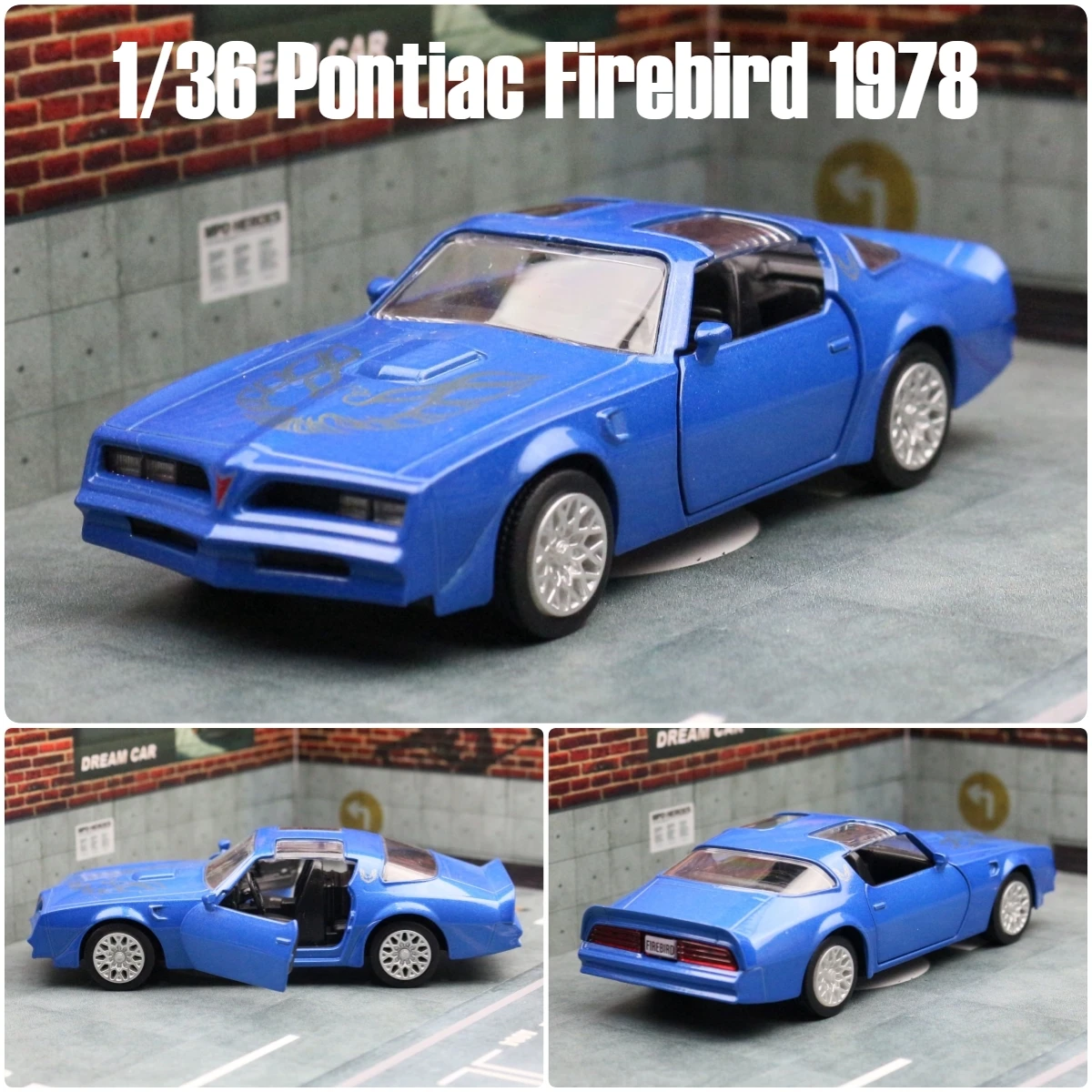 1/36 ポンティアックファイアバード古典的なおもちゃの車のモデル子供