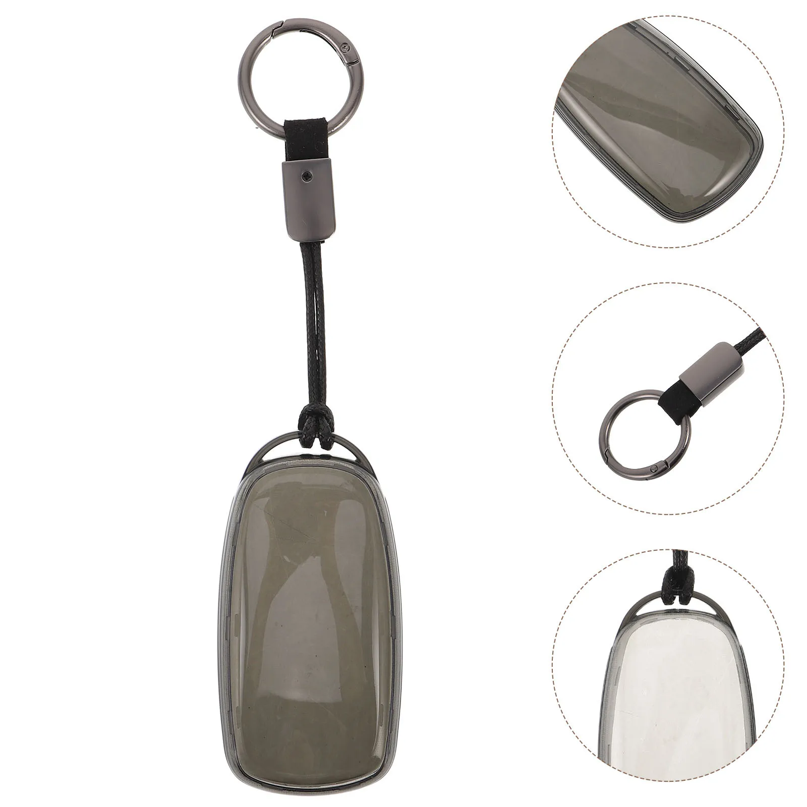 

Car Shell Cover Transparent Black Tpu Fob Holder For Cars Scratch Impact Dirt Protection Key Fob Cover With Keychain – Auto