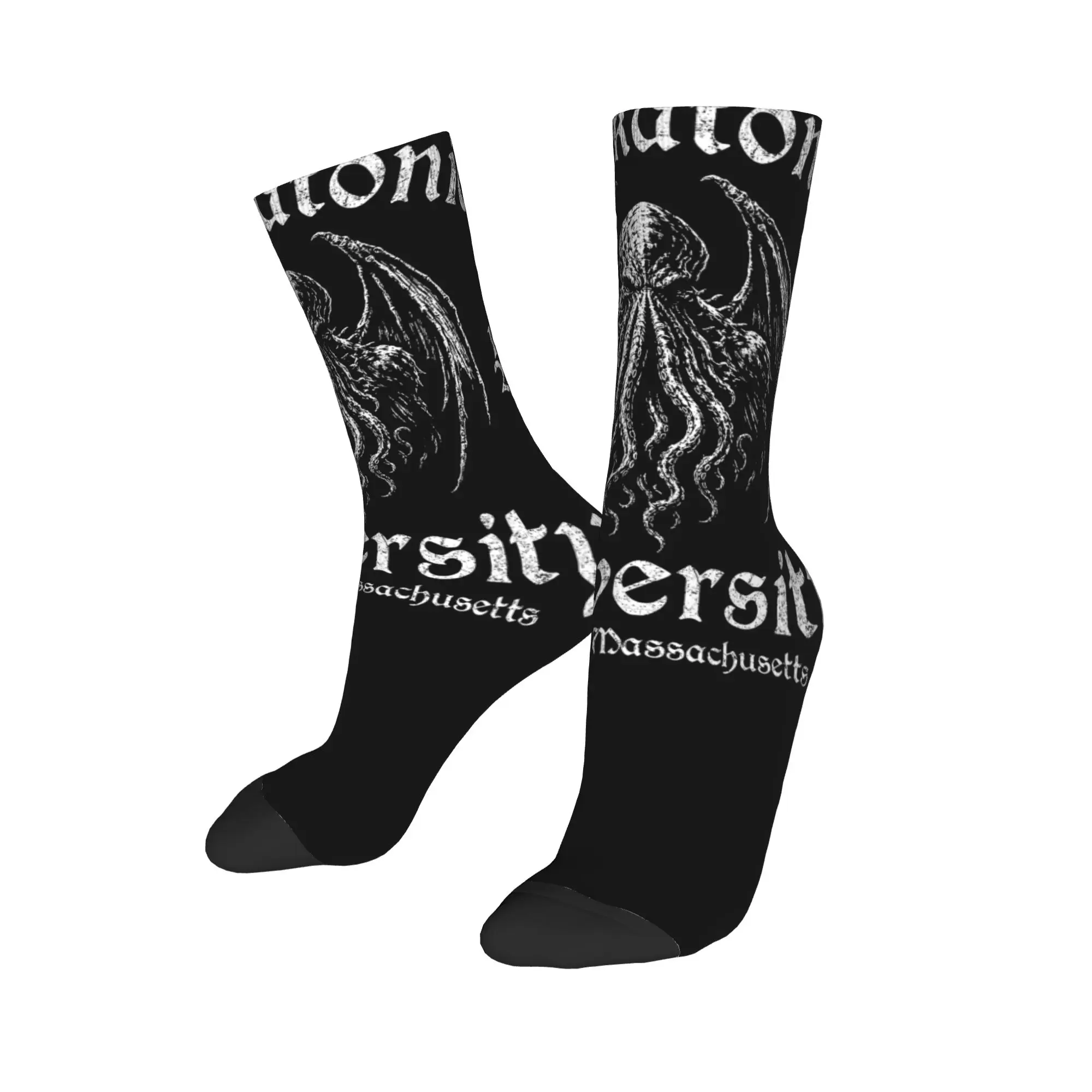 Autumn Winter Crazy Design Women Men Gothic style Cthulhu Octopus Socks  Breathable Football Socks