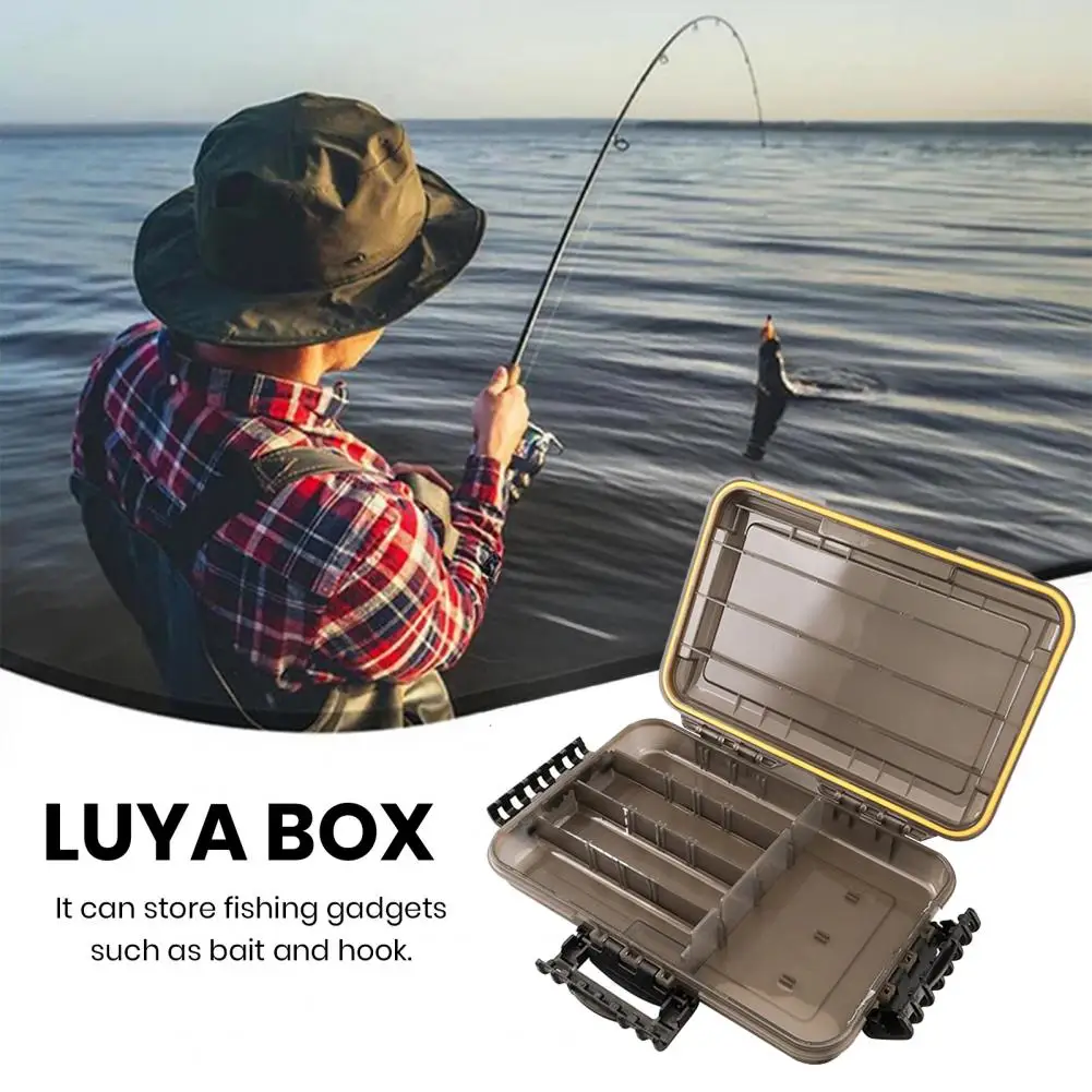 Fishing Gear Organizer Portable Waterproof Fishing Lure Box with Detachable Baffle Capacity Transparent Organizer Case for Baits